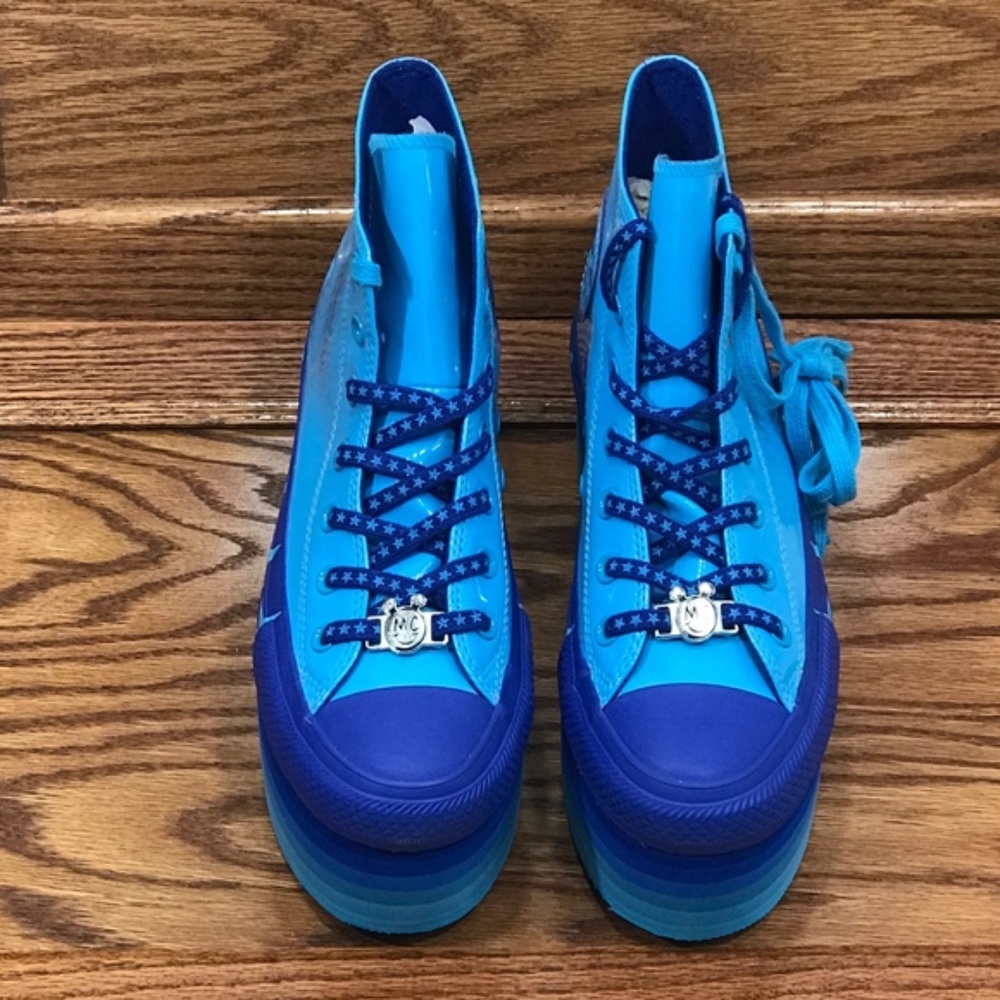 Converse CTAS Platform Hi Gnarly Blue Shoes - Picture 4 of 8